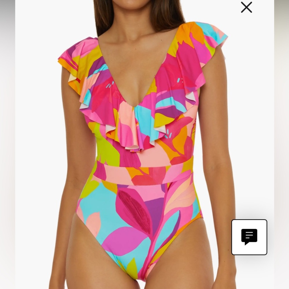 New Lilleth Ruffle One-Piece Swimsuit Trina Turk